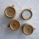 Set of 4 coffee cups in Brenne sandstone, France