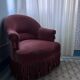 Fauteuil crapaud velours rose boudoir