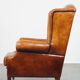 Sheep leather wingback chair