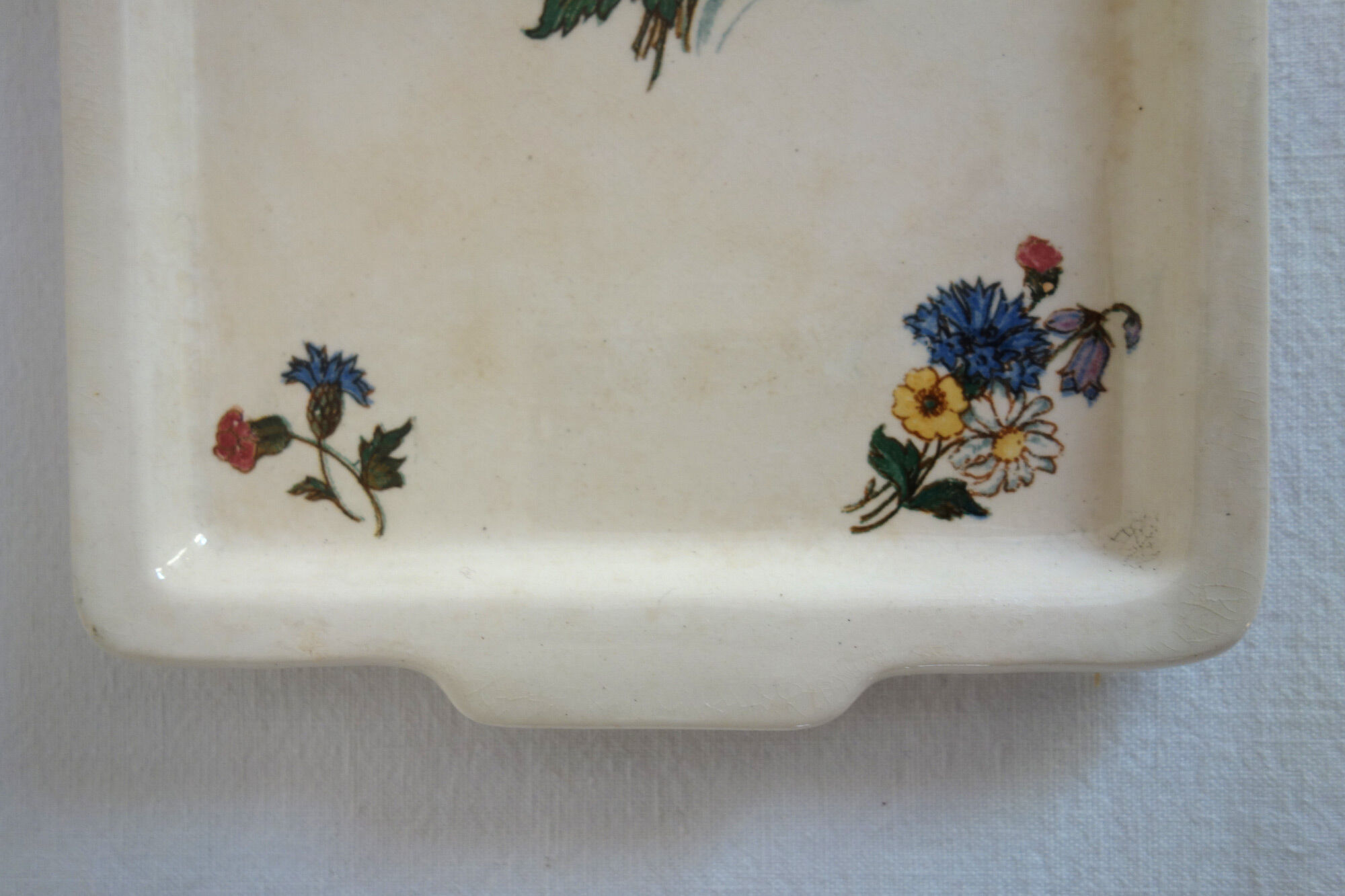 Vintage cake dish model Agreste, Digoin Sarreguemines