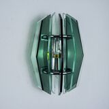 Veca wall lamp, cut Murano glass, Italy, 1970
