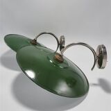 Pair of enamelled sheet metal wall lights
