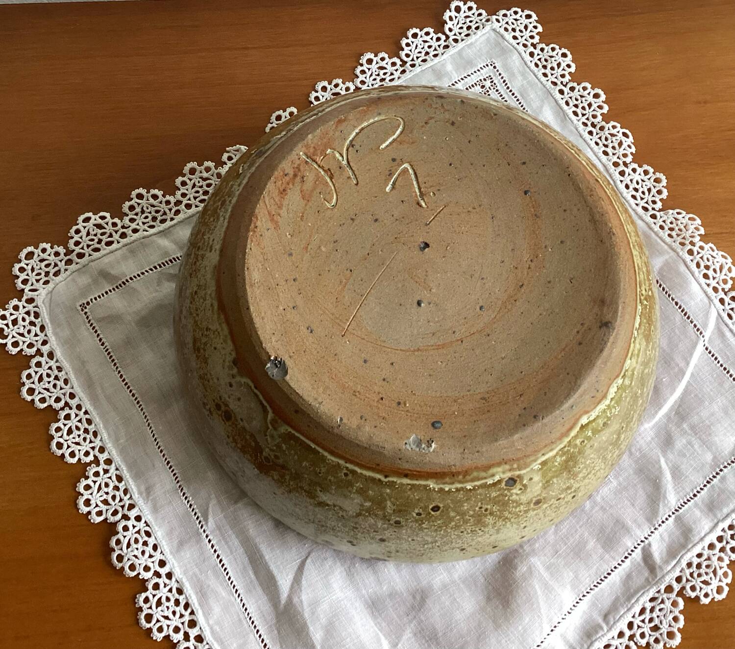 Bowl, small salad bowl, pyrite stoneware - vintage