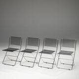 Set of 4 Adjustable Chairs by De Marco & Rebolini for Robots, Italy, 1970s
