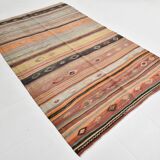 Turkish Anatolian Carpet, Vintage Pattern Rug, 163x259 Cm