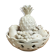 Coupe de fruits en trompe l'oeil en faïence blanche par Jean Roger, vers 1960