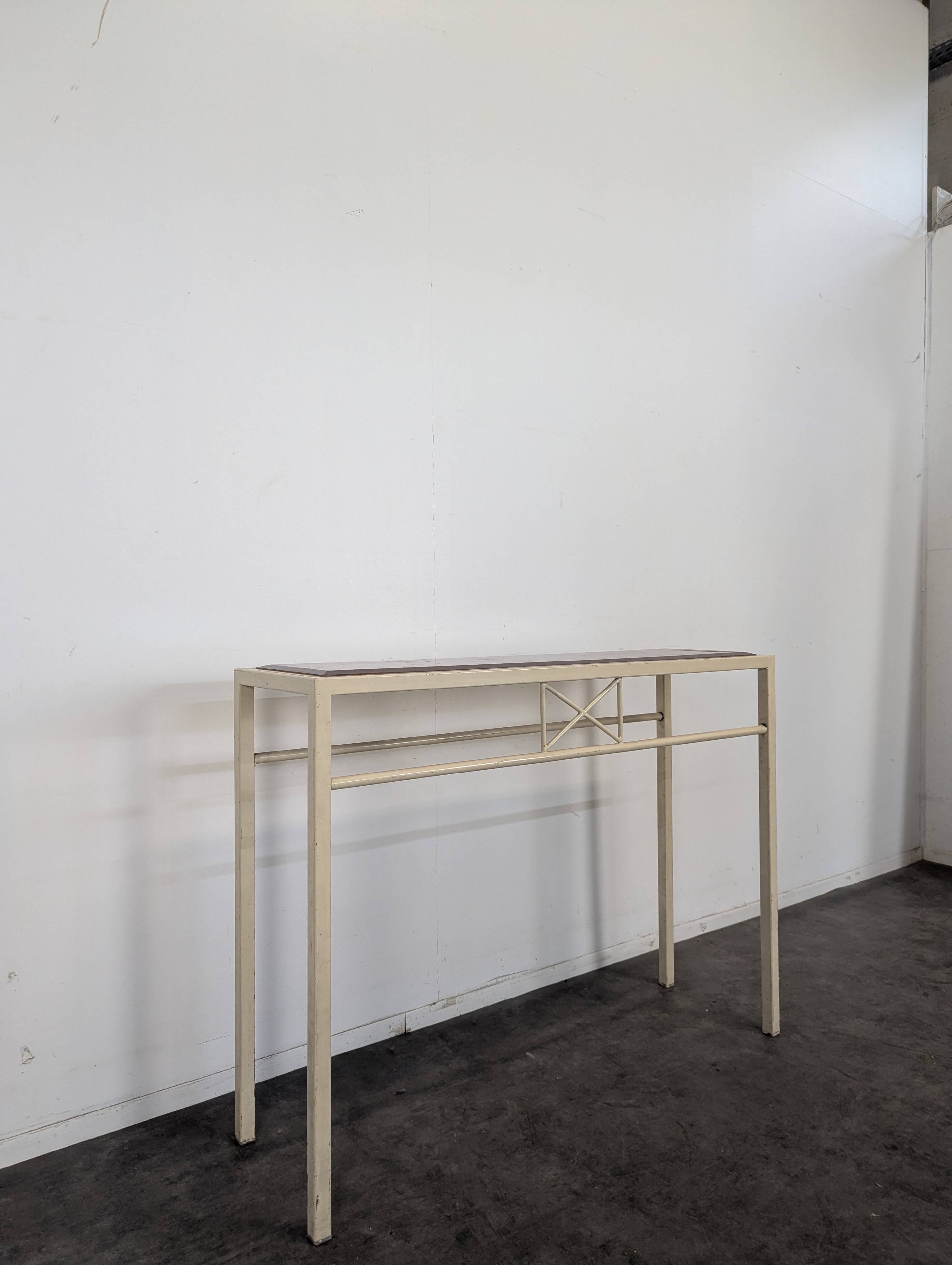 Modern wood and metal console
