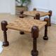 Paire de tabourets danois en cordage vintage