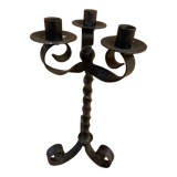 Antique wrought iron candle holder