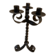 Antique wrought iron candle holder