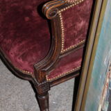 Sofa red burgundy style louis XV