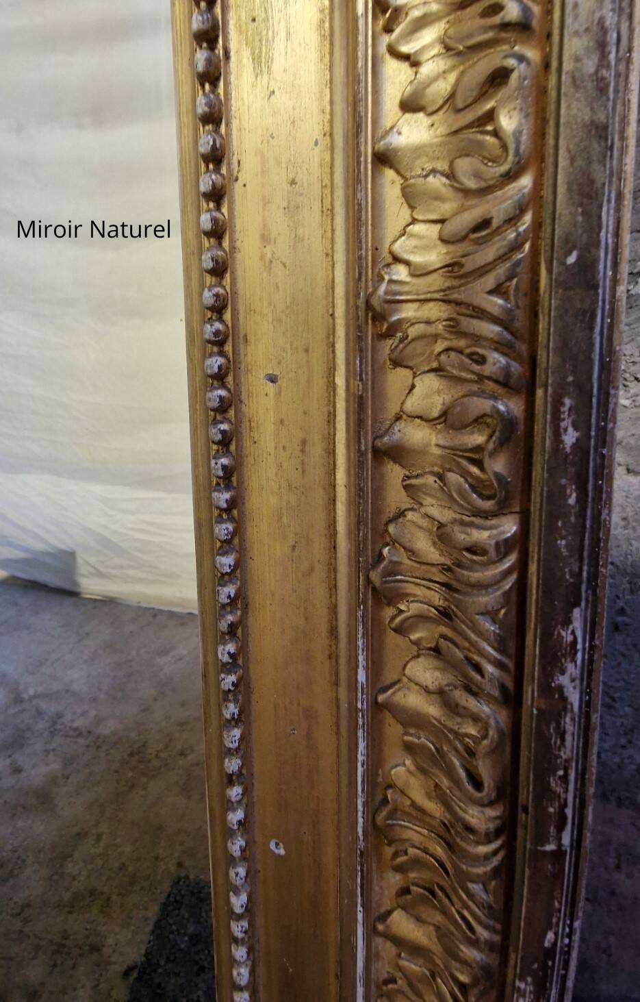 Very large XXL gilded mirror in the Louis XVI style