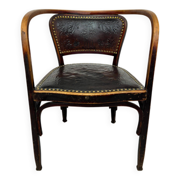 Secession office chair no. 715F by Gustav Siegel for J&J Kohn