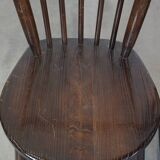 Set of 4 vintage wooden De Ster Gelderland design spindle chairs