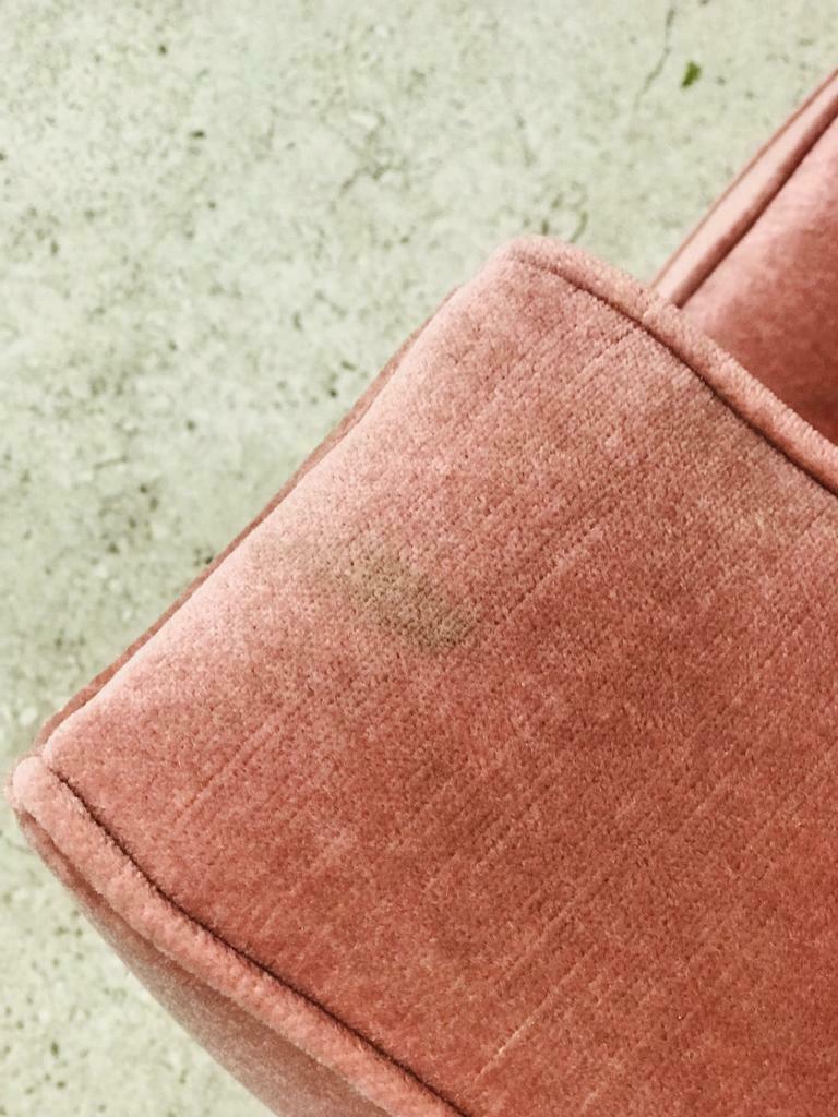 Vintage old pink single seat / armchair / club seat