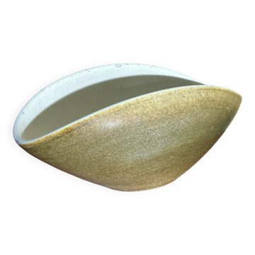 Greyish yellow bowl by Suzanne Ramié (1905-1974) and Atelier Madoura (XX) Bowl -Madoura