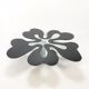 Mid century italian flower table chrome and glass, 1980s