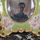 Porcelain mirror with cherub decorations circa 1900