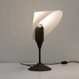 Glass table lamp by VeArt, Italy 1980s.