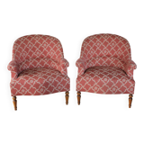 Paire de fauteuils crapaud