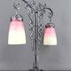 Important Wrought Iron Double-Headed Lamp by Schneider, Art Deco, c. 1920