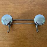 70s chrome wall coat rack