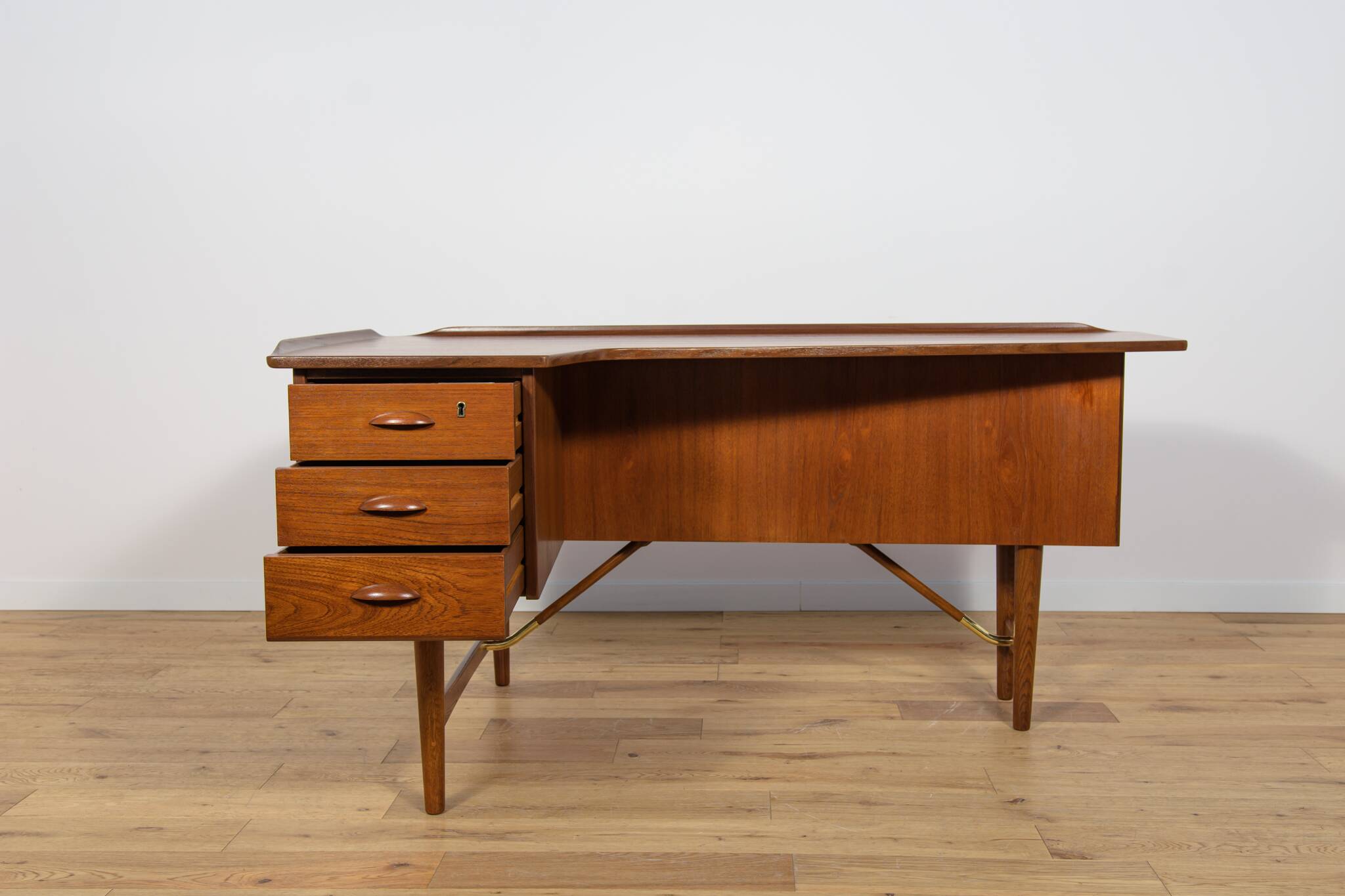 Mid Century Boomerang Teak Desk by Peter Løvig Nielsen, Denmark, 1970s