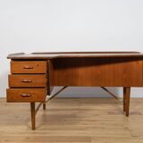 Bureau vintage Boomerang en teck par Peter Løvig Nielsen, Danemark, 1970