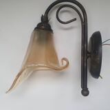 Pair of vintage flower-shaped globe wall lights