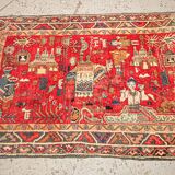 Hamadan vintage Oriental carpet 198 x 130 cm