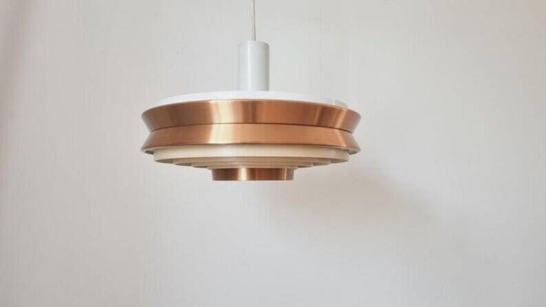 Midcentury Pendant UFO in style of Jo Hammerborg, Denmark, 1970s