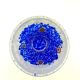 Set of 6 blown glass glasses from Venice with Effetre Murano murrine.