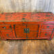 Chinese antique low cabinet 4 drawers + 2 doors