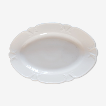 White porcelain oval dish around 1900 38 x 26 cm