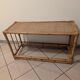 Vintage low bench / sideboard in bamboo and wicker – Boho-Chic style / M