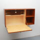 1960s floating wall secretary in teak