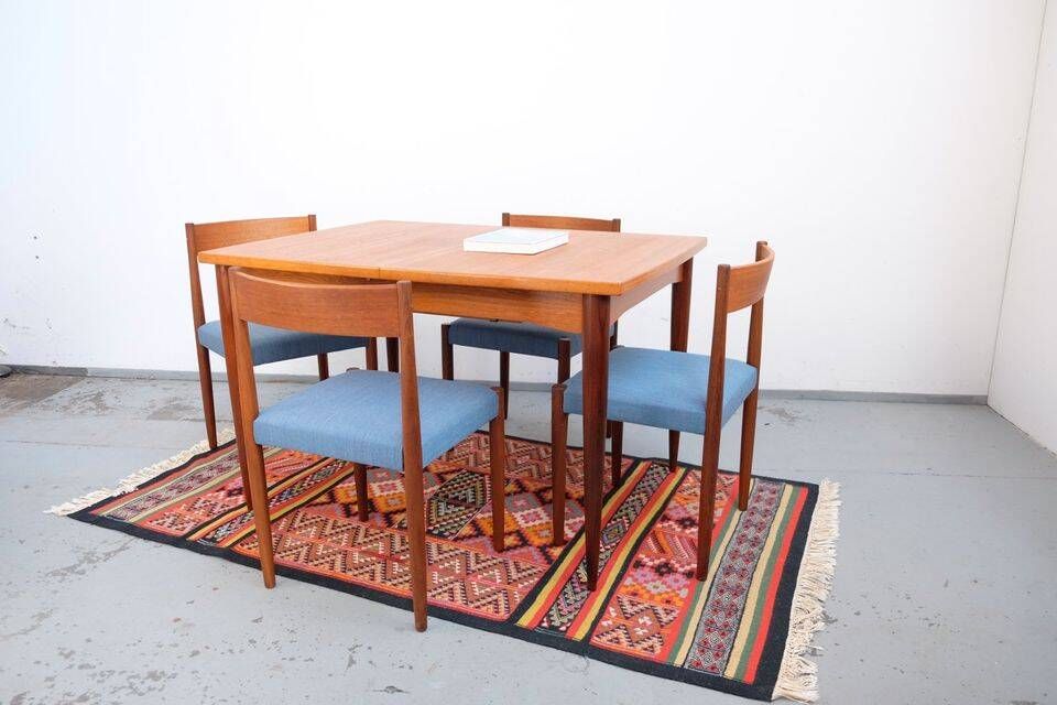 1960s/70s-style teak dining table by ASKO, with a retro vintage design.