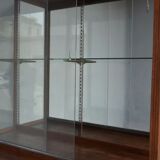 Pair of 1900 mahogany store windows