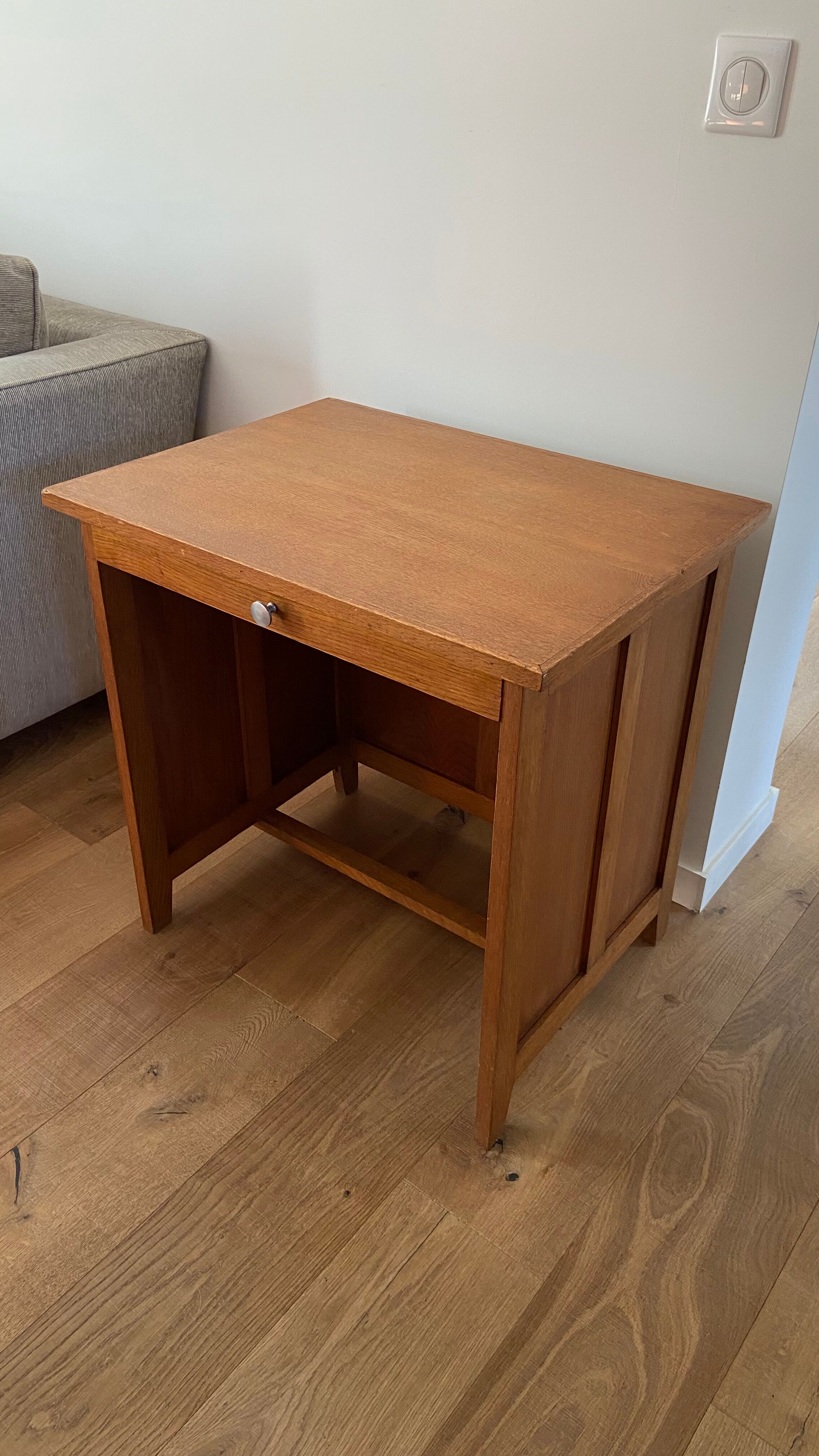 1950s vintage children's desk in light oak