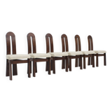 Vintage brutalist dining chairs, set of 6