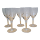 5 chiseled glass stems 1950