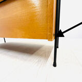 Shoes cabinet with metal frame