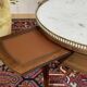 Louis XVI style bouillotte table from the 1960s in mahogany with a marble top.