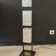 Arlus metal floor lamp and 4 glass lampshades - 1950