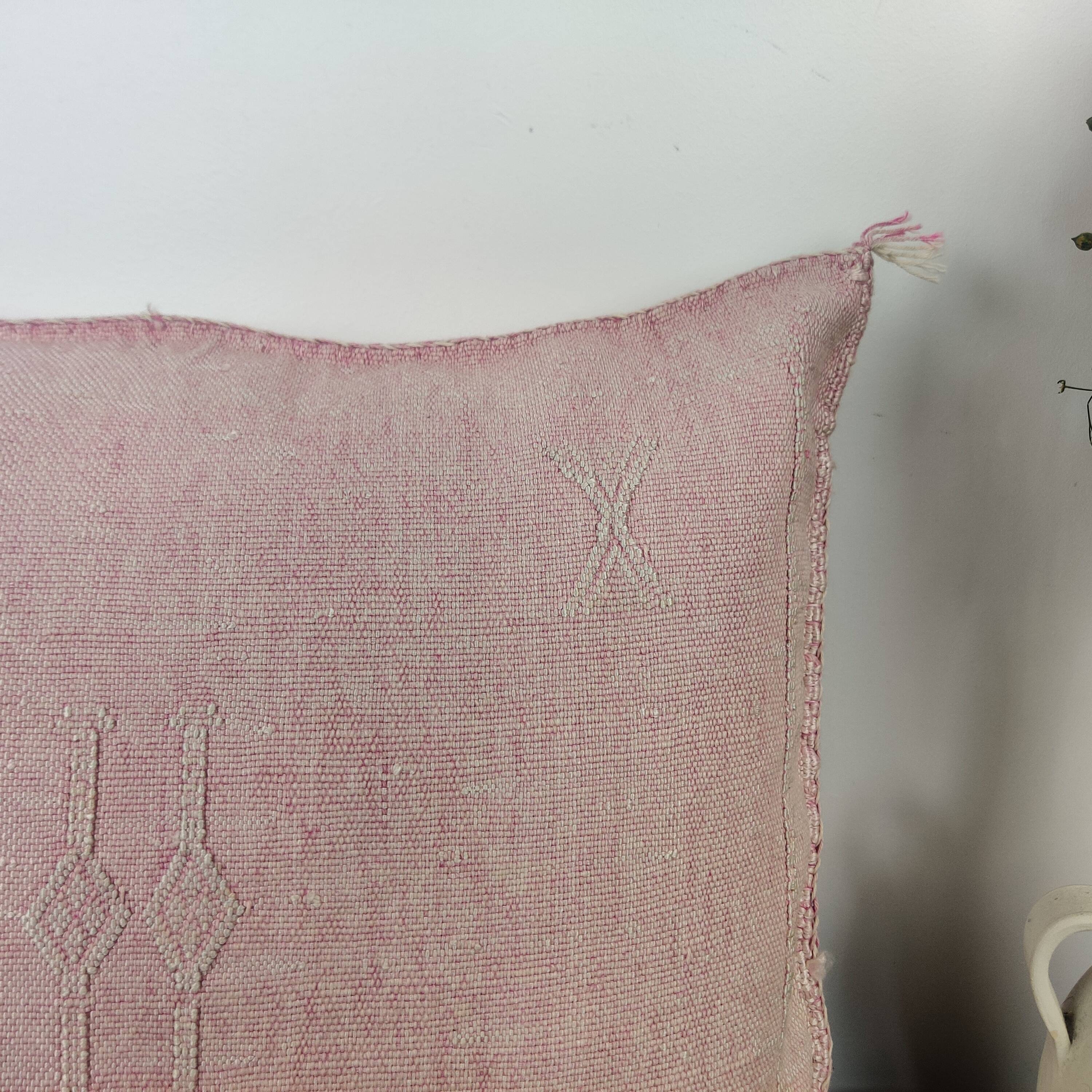 vintage pink Berber cushion
