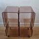 Vintage smoked plexiglass furniture