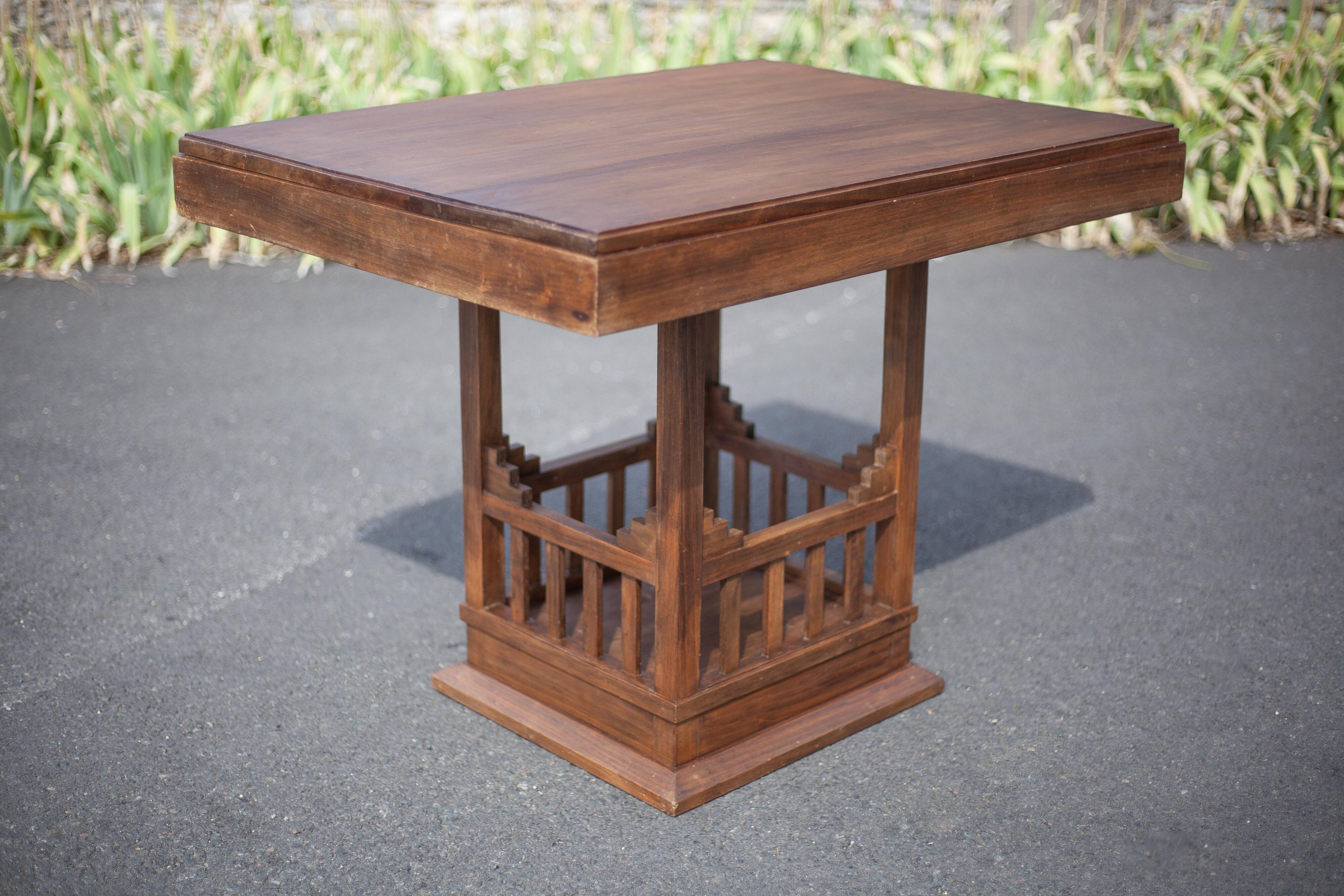 Vintage wooden dining table, wooden table, living room table, interior decor