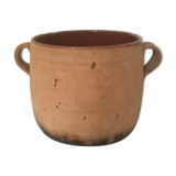 Terracotta marmite and enamelled interior