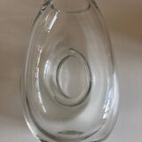 Solid crystal vase 1970 space age design