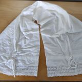 Taie de traversin blanche avec dentelle pour petit lit